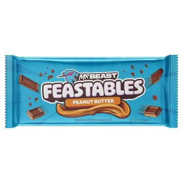 Mrbeast Feastables Peanut Butter Chocolate Bar, 60G